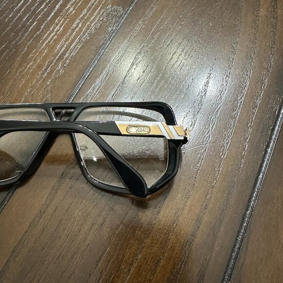NEW Cazal Sunglasses 627 Black Gold Clear Lenses - Picture 6 of 9